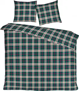 Комплект постельного белья Mistral Flannel Winter, 2 предмета, 135 x 200 см, классическая зимняя клетчатая ткань Bristol, красно-зеленый Mistral Home