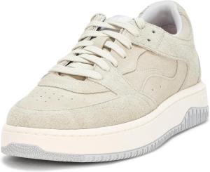 Мужские кроссовки HUGO сзади с логотипом, из гладкой замши, на шнуровке, Taupe