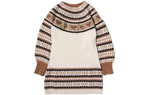 Детское платье Burberry Kids, цвет Khaki