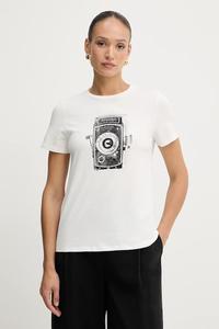 Хлопковая футболка GUGLIA Weekend Max Mara, белый