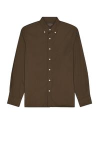 Рубашка Beams Plus B.D Color Broad, оливковый