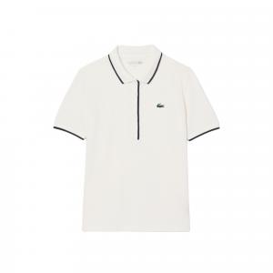 SS25 Футболка поло женская LACOSTE, белый/синий