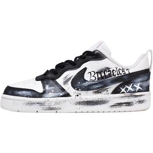 Court Borough Frost Embrace Low top скейтборд кроссовки детские Nike, черный/белый