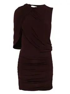 Платье мини асимметричного кроя с драпировкой Magda Butrym, красный