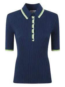 Рубашка поло в рубчик Gabriela Hearst, синий