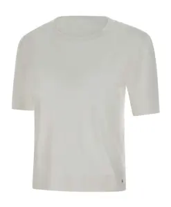 Белый пуловер с короткими рукавами Herno, белый