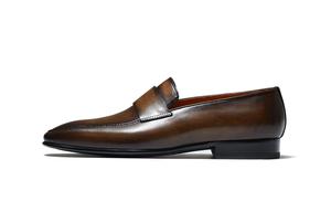 Изысканные мужские туфли-лоферы ручной работы высотой 2 см TRUFFAUT, Dark Brown