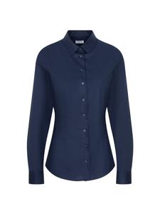 Приталенная блузка-рубашка темно-синего цвета Seidensticker
