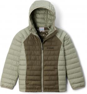 Columbia детская куртка Powder Lite II с капюшоном, Stone Green/Safari