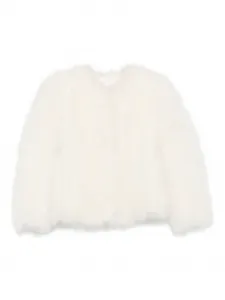 Шуба из козлиного меха Liska, белый