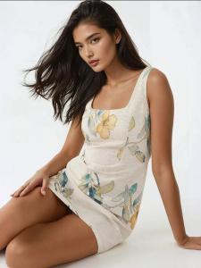 Летнее платье Hiccup, светло-бежевый