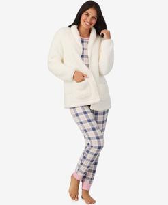 Женская пижама с длинными рукавами и длинными штанами Cuddl Duds, Pk/blue