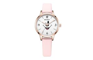 Disney Часы Quartz Movement Leather Strap Watch Unisex White Dial