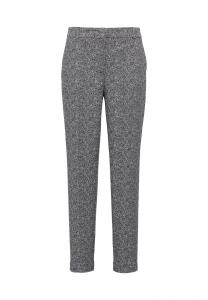 Брюки KNÖCHELLANGE JACQUARD-MIT HERRINGBONE-MUSTER comma, черный