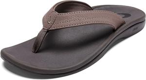 Женские пляжные сандалии OLUKAI Ohana, водонепроницаемые шлепанцы, поддержка свода стопы и комфортная посадка, легкие и прочные, улучшенное сцепление и устойчивость, Warm Taupe/Island Salt