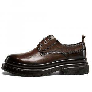 YEARCON Мужские повседневные туфли мужские низкие темно-коричневые, цвет Dark Brown