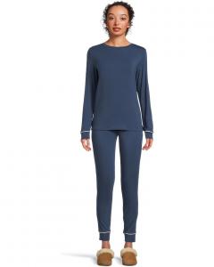 Пижама Eberjey Gisele Crew Neck Pajama Set, цвет Navy/Ivory