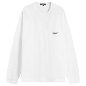 Футболка с длинным рукавом и логотипом на кармане Comme Des Garçons Homme, белый