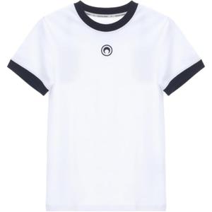 Футболка с вышивкой Moon Marine Serre, белый