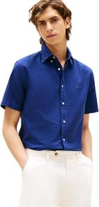 Рубашки оксфорды Tommy Hilfiger Men's с коротким рукавом, классический крой, мужские рубашки на пуговицах, Preppy Navy