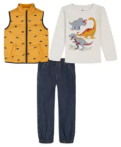 Мальчиковый комплект 2T-7 безрукавка, футболка и штаны, 3 предмета Kids Headquarters, мультиколор