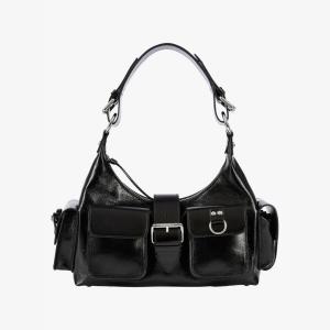 Кожаная сумка через плечо Amelia The Kooples, черный