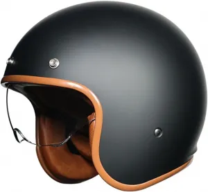 Мотоциклетные полушлемы в немецком стиле, ретро-шлем-полуоболочка, шлем-джет с солнцезащитным козырьком, мотоциклетный шлем 3/4, открытый шлем, сертифицированный DOT/ECE, шлем для круизера/скутера для мужчин и женщин HaiBing, 6