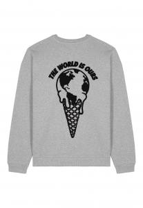 Толстовка THE WORLD IS YOURS BACK PRINT UNISEX HEAVYWEIGHT Mira Paris, серый