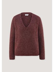 Темно-красный вязаный свитер Hessnatur