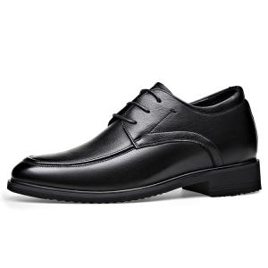 Мужские туфли YEDANI черные на низком каблуке со скрытой платформой