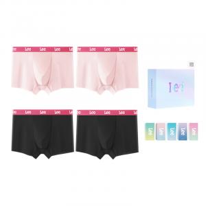 Мужские трусы подарочный набор комбинация Lee, светло-розовый