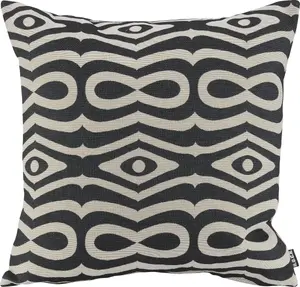 Х.ОК.К. Декоративная подушка "Рубин" с фактурным рисунком, чехол с наполнителем, 1 шт H.O.C.K. 50х50 см, черный