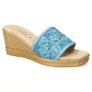 Женские босоножки на танкетке Ricci Tuscany Easy Street, цвет denim raffia flowers