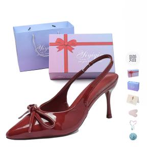 Take the Qin Женские туфли-лодочки на тонком каблуке красные [подарочный набор] (с подарком), цвет Red[Gift Box Set](Gift Included)