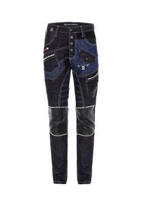 Джинсы в стильном дизайне Cipo & Baxx, цвет rawblue