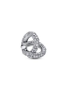 Шарм Pandora Pavé Infinity Knot Heart Charm, стерлинговое серебро