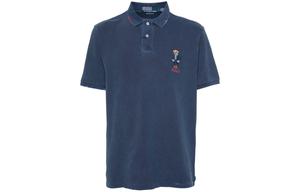 Поло с принтом медведя Polo Ralph Lauren, синий