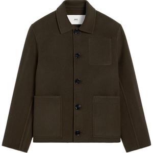 AMIPARIS Ами Париж Бокси шерстяной кашемировый жакет, Coffee