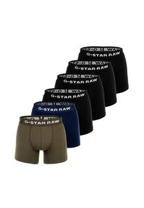 Мужские боксеры, 6 шт - трусы-боксеры, хлопок стрейч G-STAR RAW, цвет Schwarz/blau/schwarz/gr_n