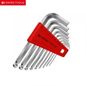 PB SWISSTOOLS Швейцарский набор L-образных шариковых головок с шестигранной головкой из 9 предметов Набор шестигранных ключей 1,5–10 мм PB 212.H-10