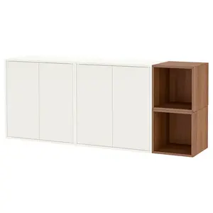 Комбинация навесного шкафа, под белый орех, 175х35х70 см, EKET IKEA