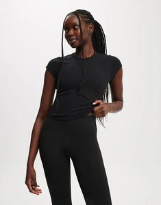 Детская футболка Cotton On Active с закругленным краем, черного цвета Cotton On