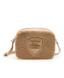 Бежевая меховая сумка для фотоаппарата Blauer, бежевый