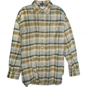 Клетчатая хлопковая рубашка R13, Turquoise