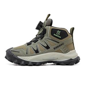 Легкие утепленные повседневные детские кроссовки Kids' с амортизацией BOBDOG, зеленый/черный