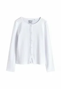 Кардиган с длинными рукавами прямого кроя Next, White