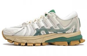 Кроссовки женские с низким верхом бежево-зеленые Lining