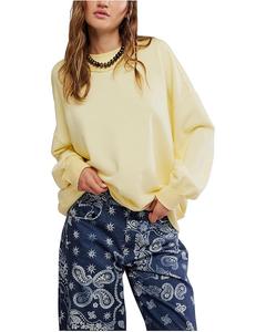 Женский худи Free People Palm Springs Turtle, Banana Cream