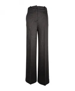 Брюки из шерсти с диагональной окантовкой Circolo 1901, серый