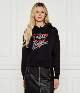 Толстовка Guess Jeans Regular Fit с принтом логотипа, черный